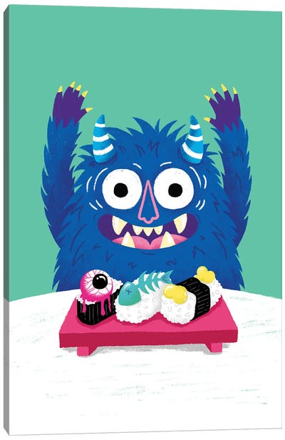 I Heart Sushi Canvas Art Print - Monster Art