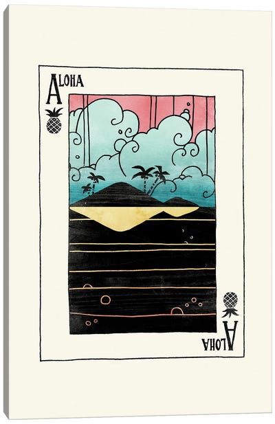 Ace Of Aloha Canvas Art Print - Alphabet Art