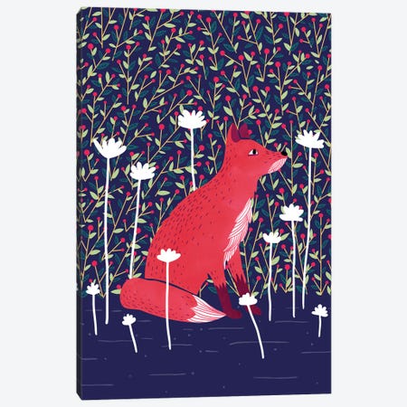 Fox In The Garden Canvas Print #BTE46} by Michelle Li Bothe Art Print