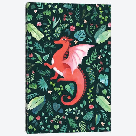 Tropical Dragon Canvas Print #BTE58} by Michelle Li Bothe Canvas Art Print