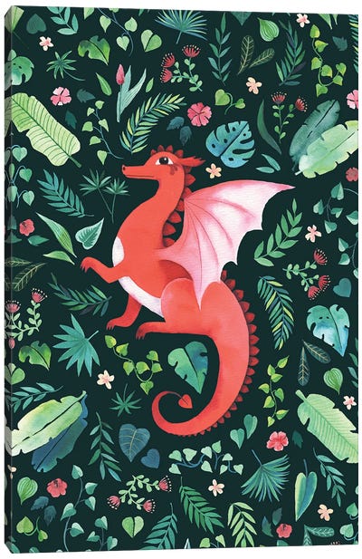 Tropical Dragon Canvas Art Print - Michelle Li Bothe