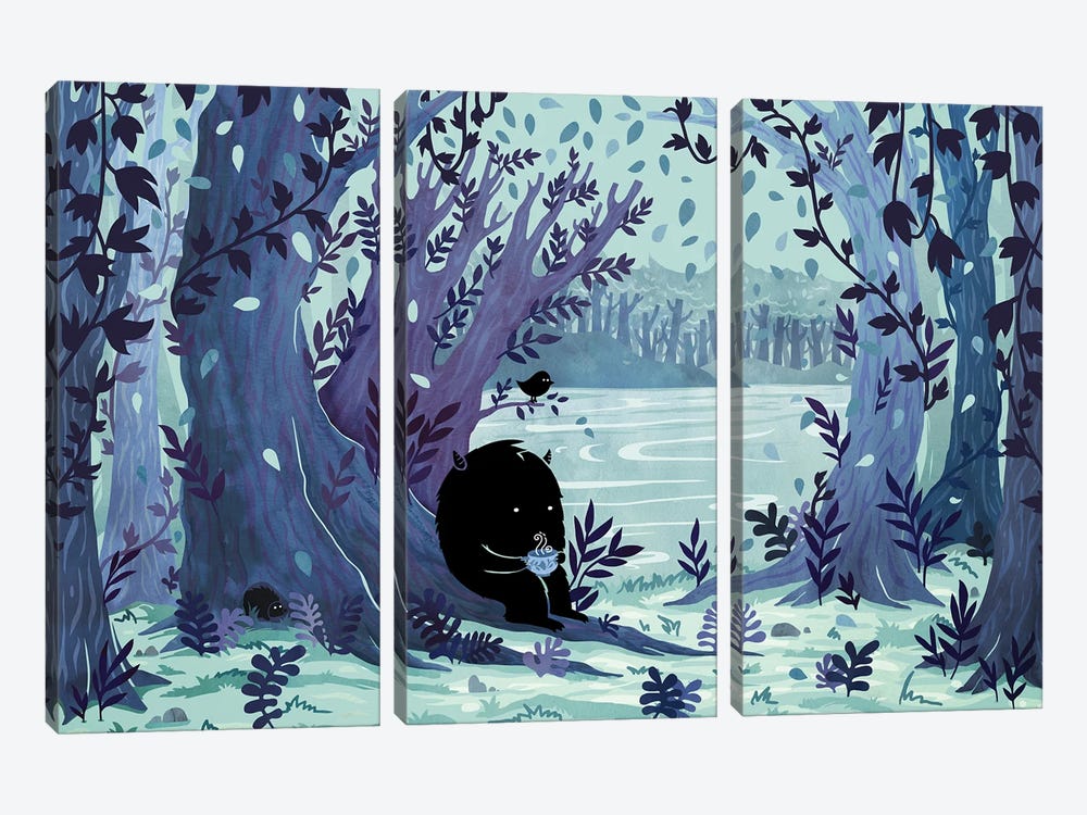 A Quiet Spot Of Tea by Michelle Li Bothe 3-piece Art Print
