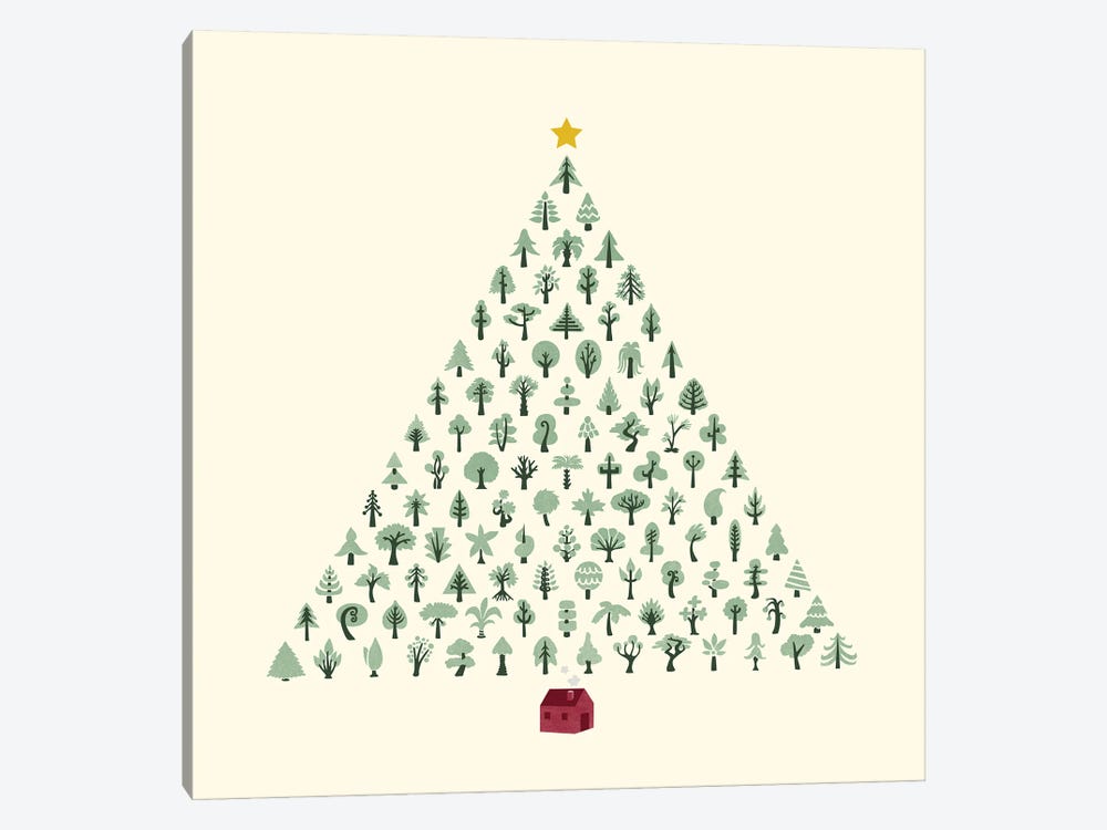 Christmas Treeangle by Michelle Li Bothe 1-piece Canvas Artwork