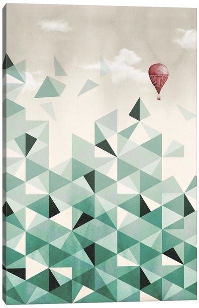 Emerald City Canvas Art Print - Hot Air Balloon Art