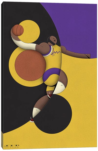 Bron Canvas Art Print - Basketball Art