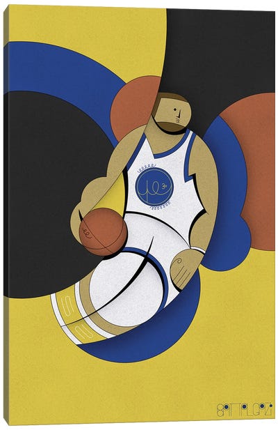 Steph Canvas Art Print - Basketball Art