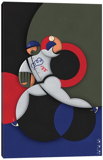 Kershaw Canvas Art Print - Baseball Art