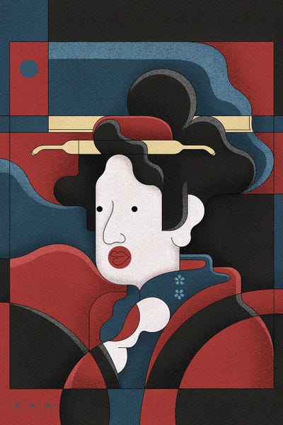 Edo Girl by John Battalgazi art print