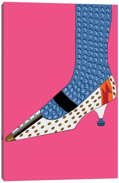 Prada Shoe And Sock Canvas Art Print - Jackie Besteman