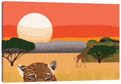 African Landscape Canvas Art Print