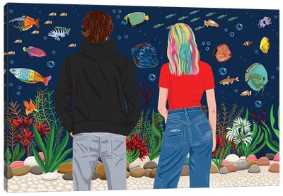 The Aquarium Canvas Art Print - Jackie Besteman