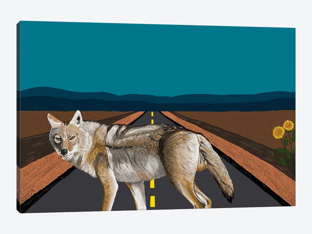 Coyote by Jackie Besteman 1-piece Canvas Artwork