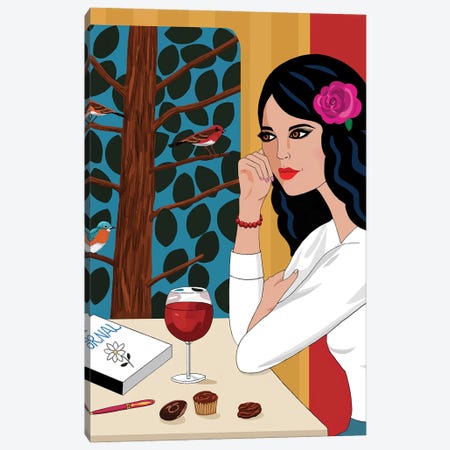 Red Wine Therapy Canvas Print #BTM9} by Jackie Besteman Canvas Print