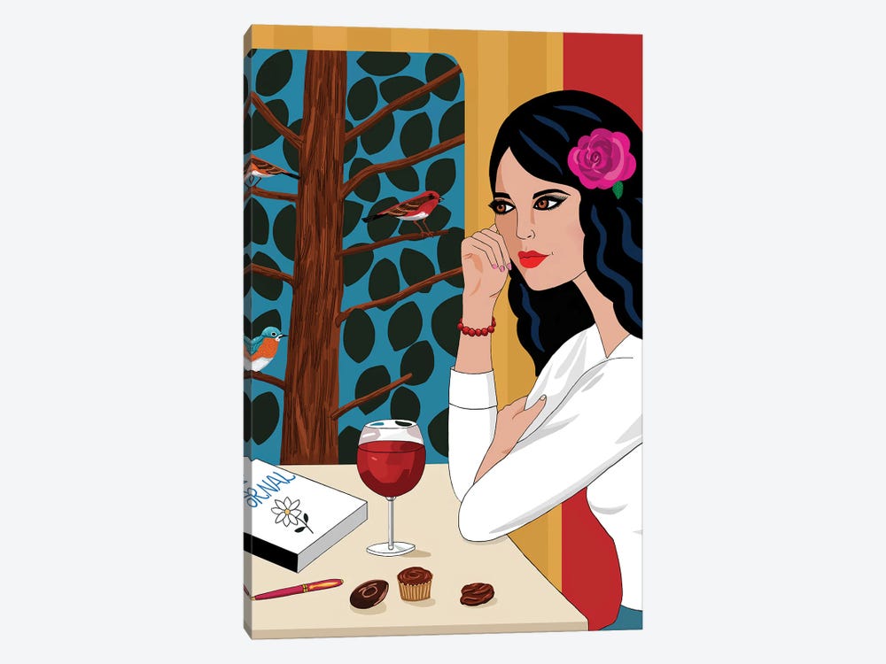 Red Wine Therapy by Jackie Besteman 1-piece Art Print