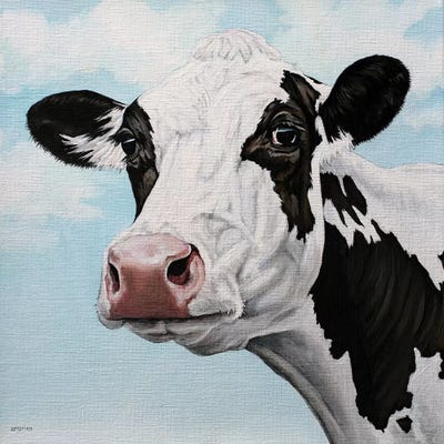 Dairy Cow Canvas Art by Clara Bastian iCanvas