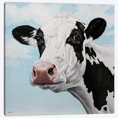 Dairy Cow Canvas Print #BTN11} by Clara Bastian Canvas Artwork