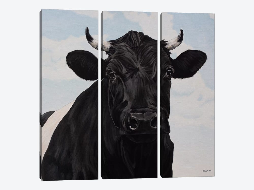 Dutch Belted Cow by Clara Bastian 3-piece Canvas Wall Art