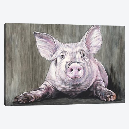 Pig Canvas Print #BTN32} by Clara Bastian Canvas Wall Art
