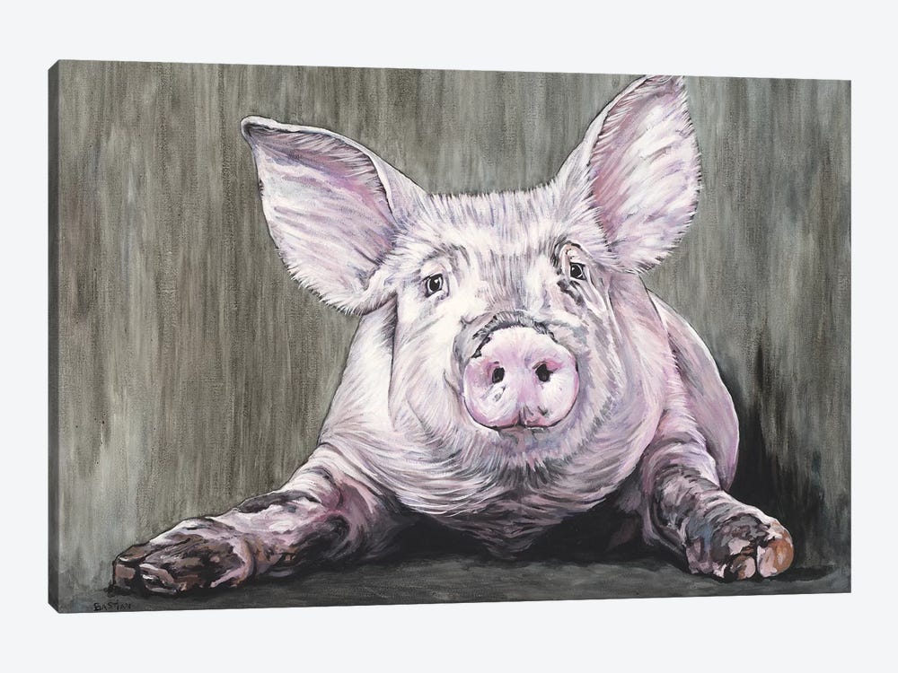 Pig by Clara Bastian 1-piece Canvas Art