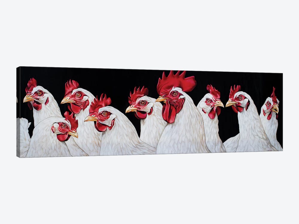 Rooster And Harem by Clara Bastian 1-piece Canvas Wall Art