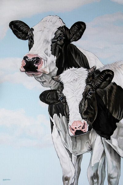 Cow Love by Clara Bastian acrylic art print