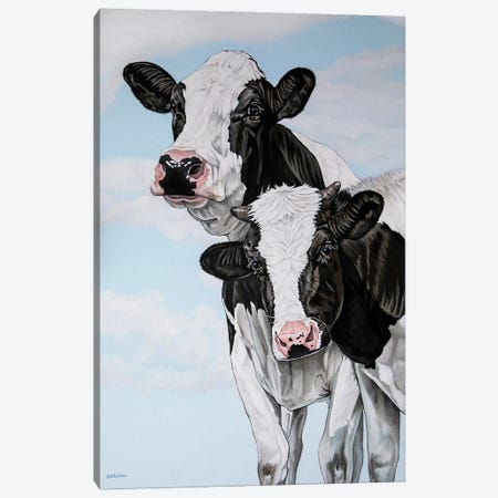 Cow Love Canvas Print #BTN70} by Clara Bastian Canvas Art