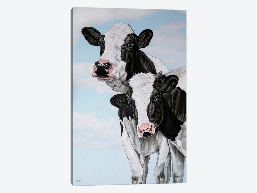 Cow Love by Clara Bastian 1-piece Canvas Wall Art