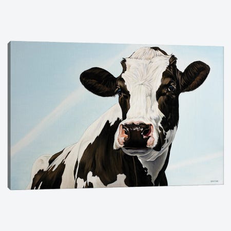 Pretty Cow Canvas Print #BTN72} by Clara Bastian Canvas Artwork