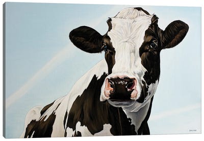Pretty Cow Canvas Art Print - Clara Bastian