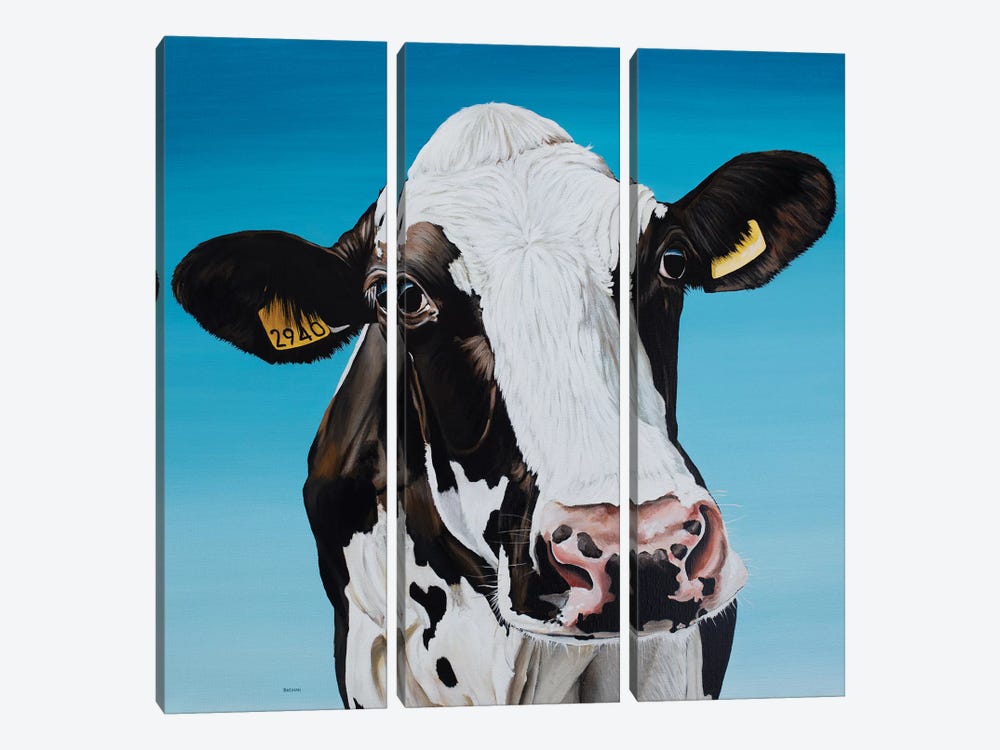 Cow 2940 by Clara Bastian 3-piece Canvas Art