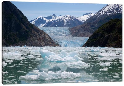 South Sawyer Glacier And Bay Full Of Bergy Bits, Tracy Arm-Fords Terror Wilderness, Tongass National Forest, Alaska Canvas Art Print