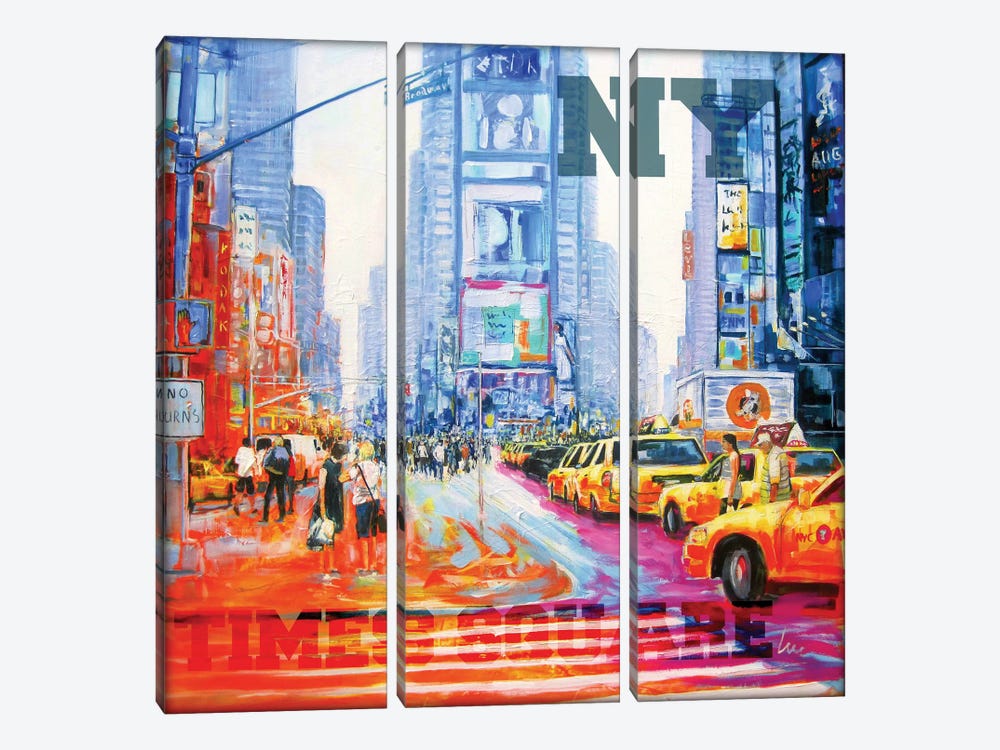 NY Times Square by Luc. 3-piece Canvas Art
