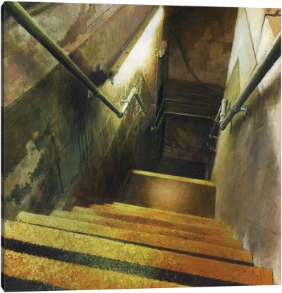 What Lies Beneath The Museum Of Power Canvas Art Print - Stairs & Staircases