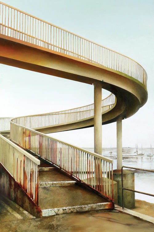 Pedestrian Footbridge by beware the void wall art