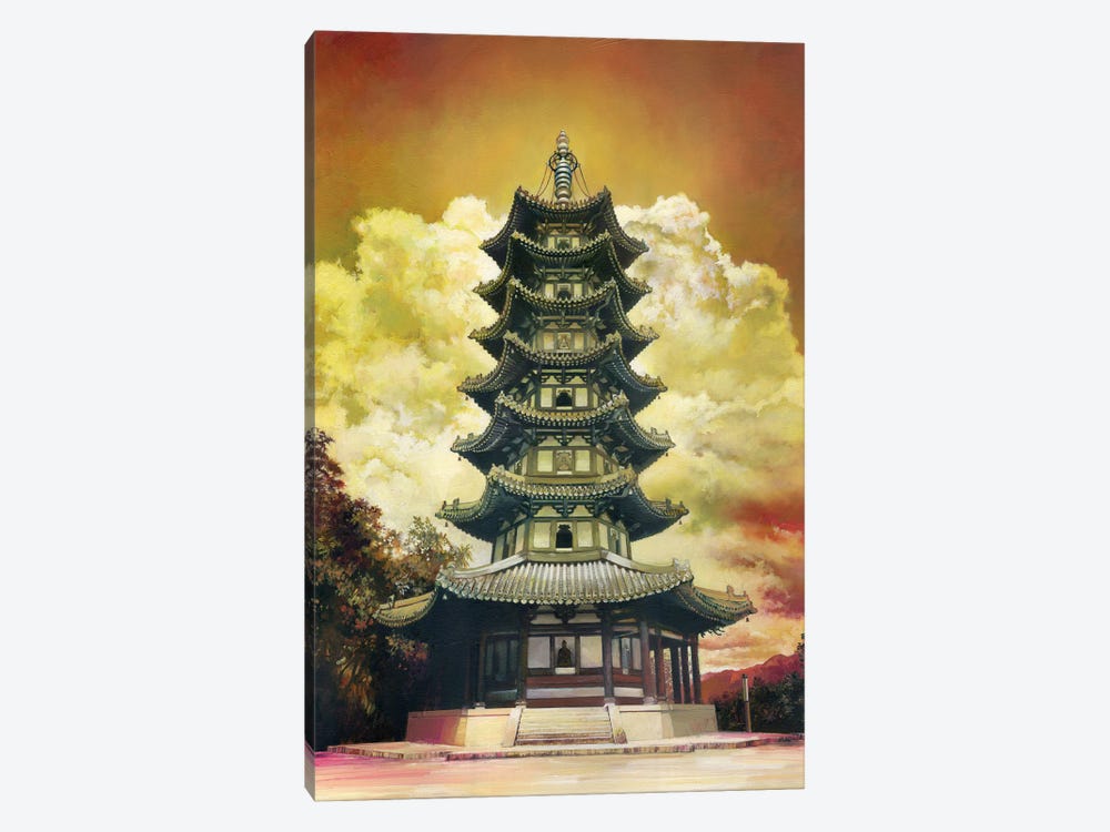 Pagoda by beware the void 1-piece Canvas Artwork