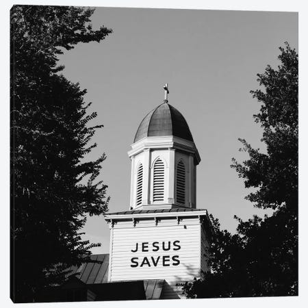 Jesus Saves Charleston Canvas Print #BTY1037} by Bethany Young Art Print