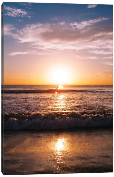 Sunset Surfers Canvas Art Print - San Diego Art