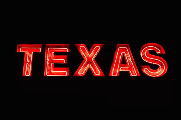 Canvas Print: Texas Neon by Bethany Young