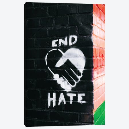End Hate Canvas Print #BTY1204} by Bethany Young Canvas Artwork