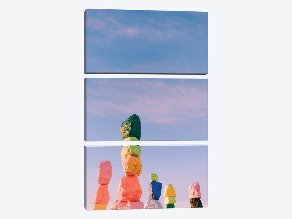 Seven Magic Mountains Moon III by Bethany Young 3-piece Canvas Print
