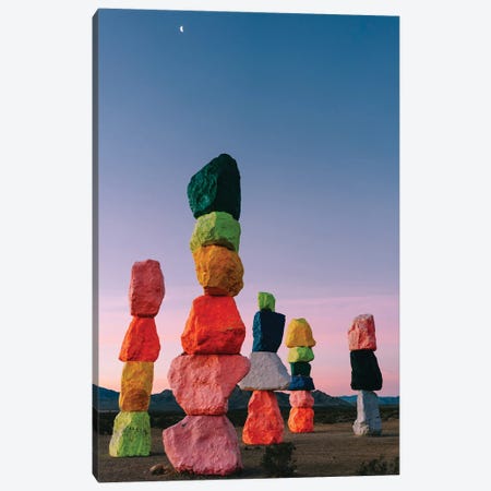 Seven Magic Mountains Moon IV Canvas Print #BTY1230} by Bethany Young Canvas Artwork