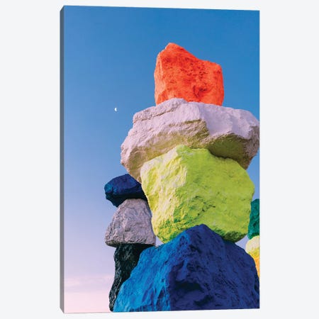 Seven Magic Mountains Moon V Canvas Print #BTY1231} by Bethany Young Canvas Art