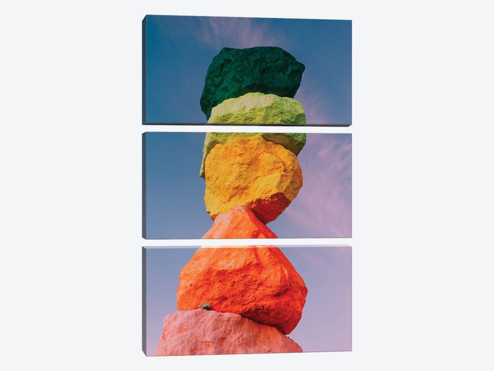 Seven Magic Mountains Sunrise III by Bethany Young 3-piece Canvas Art