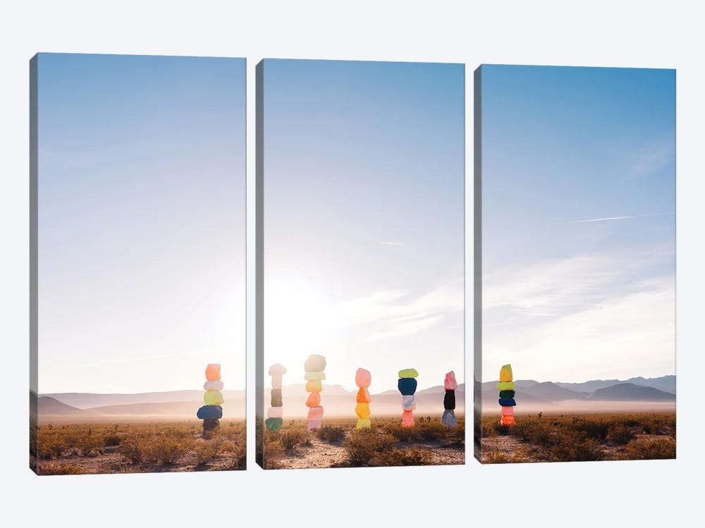 Seven Magic Mountains Sunrise V by Bethany Young 3-piece Canvas Artwork