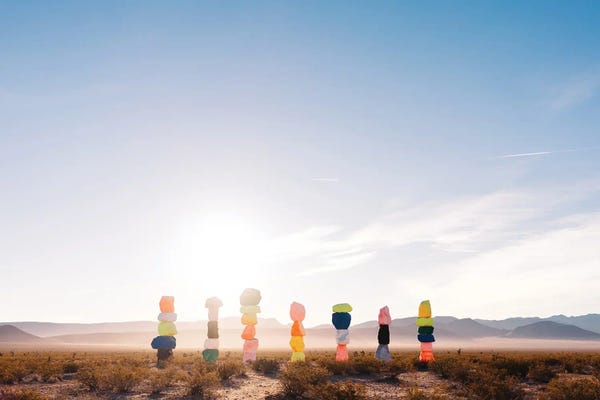 Nevada: Seven Magic Mountains Sunrise V by Bethany Young