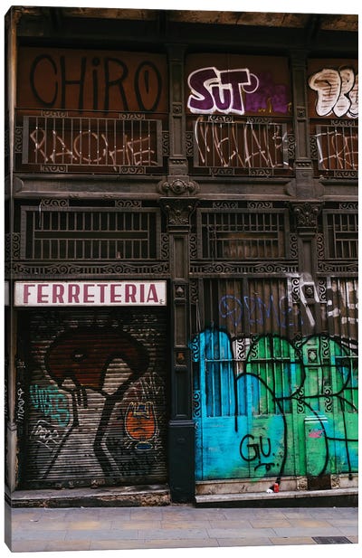 Barcelona Graffiti II Canvas Art Print - Catalonia Art