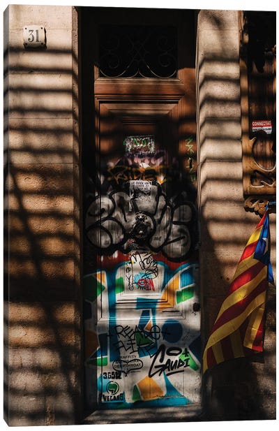Barcelona Shadows Canvas Art Print - Catalonia Art