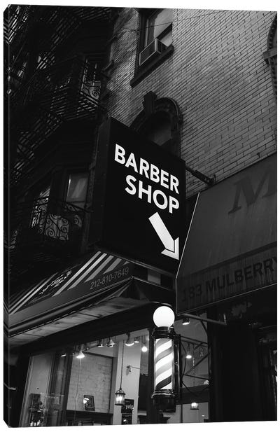 Manhattan Barber Shop Canvas Art Print - Signs