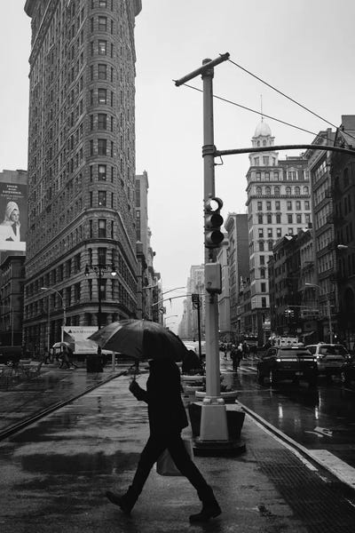 Flatiron Building: Rainy New York V by Bethany Young