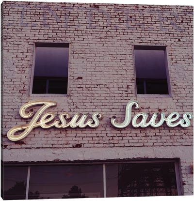 Jesus Saves III Canvas Art Print - Oklahoma City
